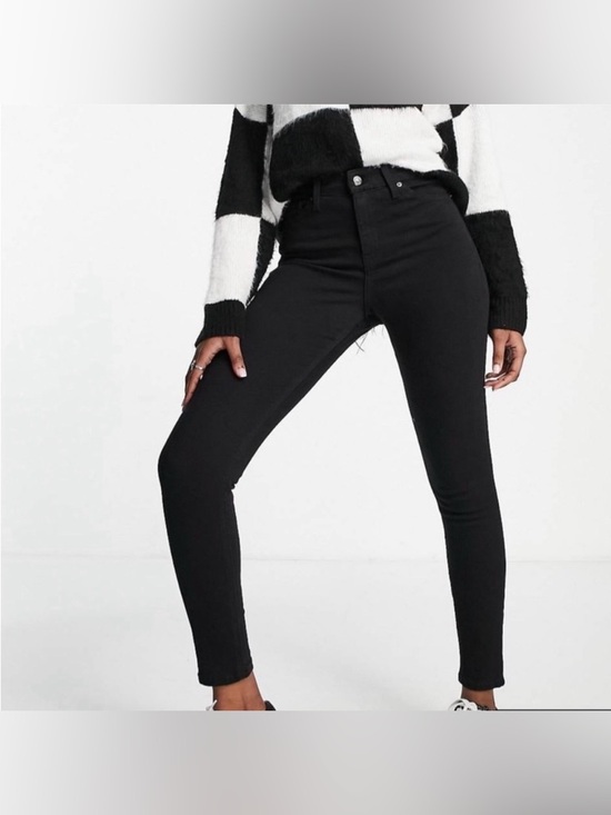 Topshop Denim - Topshop Leigh jeans in black Stretchy comfy Size 26 Asos